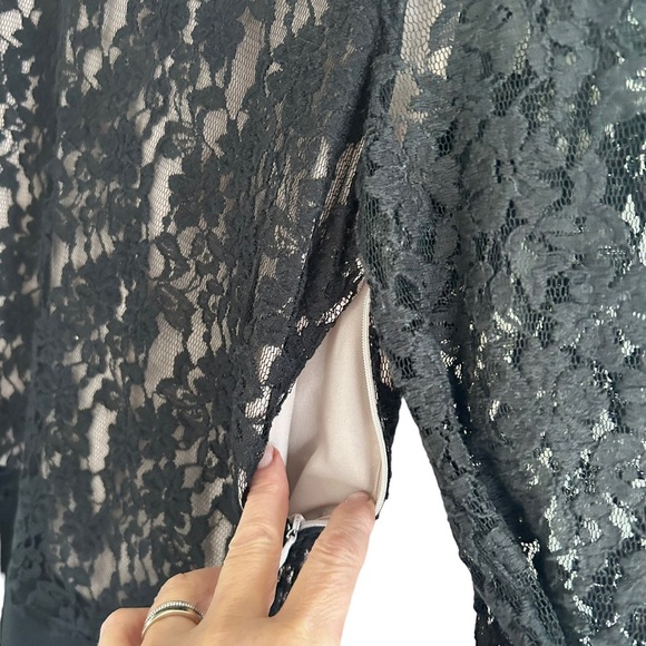 Ted Baker Black Lace Women's 3/4 Sleeve Mini Sheath Dress Size Medium - Picture 9 of 16